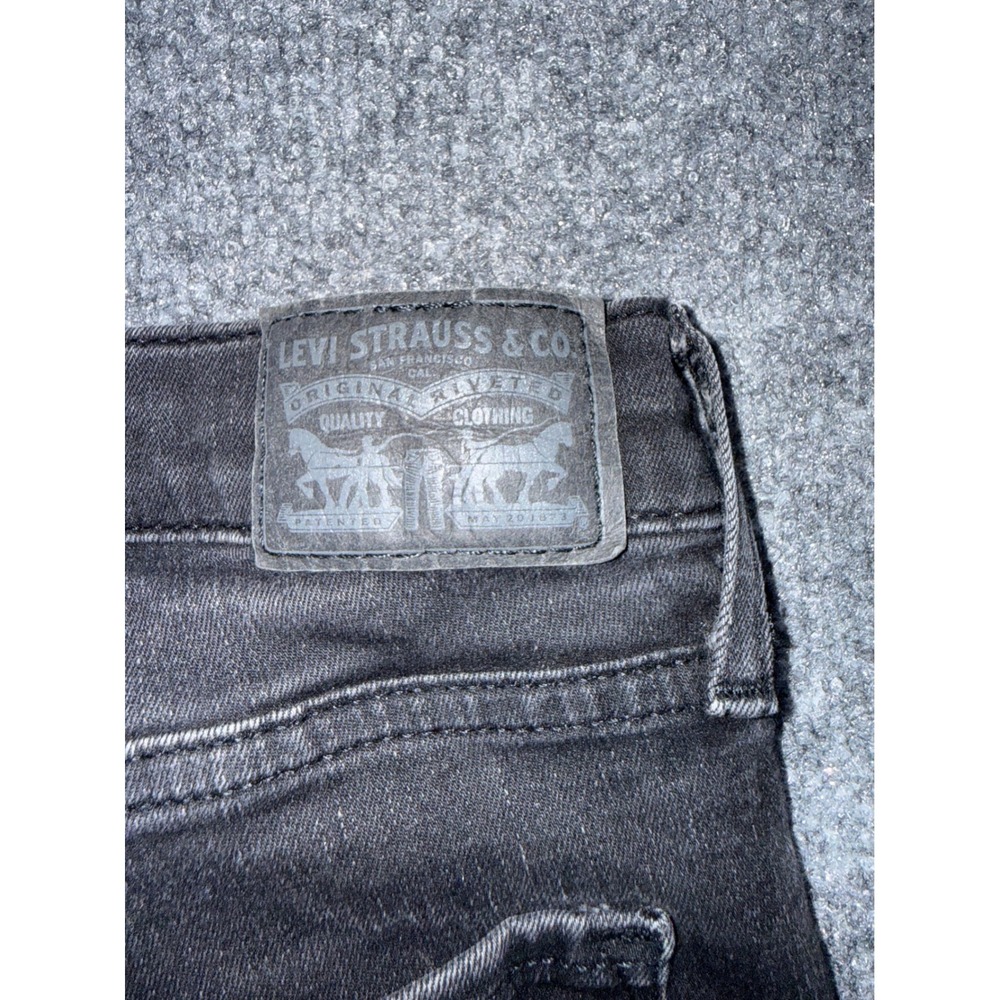 Levis 720 High Rise Super Skinny Jeans Faded Black Denim Womens 29 x 27 - Picture 13 of 13